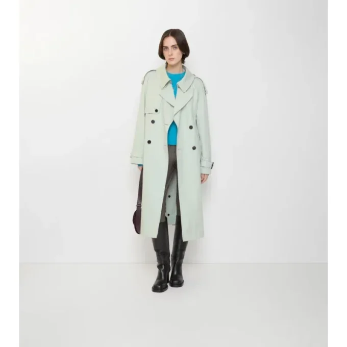 Langer, leichter Fitzrovia-Trench Coat aus Baumwolle