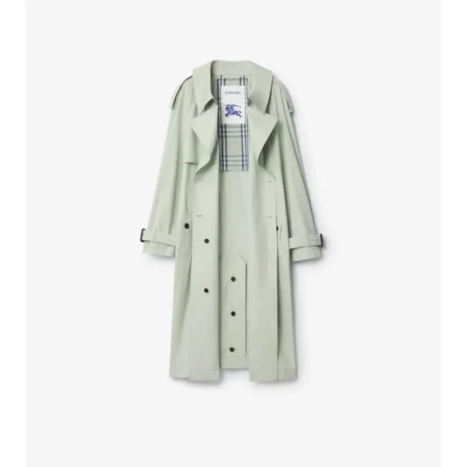 Langer, leichter Fitzrovia-Trench Coat aus Baumwolle