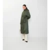 Langer Nylon-Trench Coat mit Kapuze