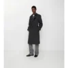 Langer Trench Coat aus gebondeter Stretchwolle