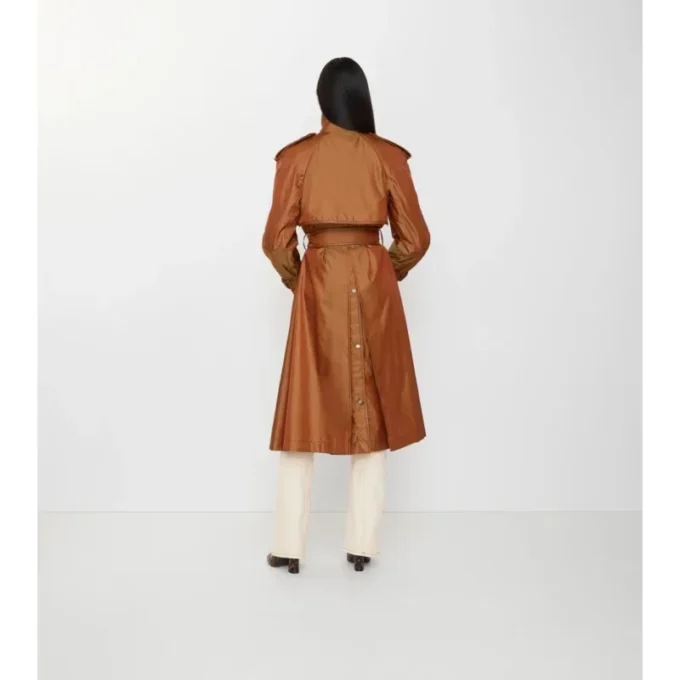 Langer Trench Coat aus Nylonmischung