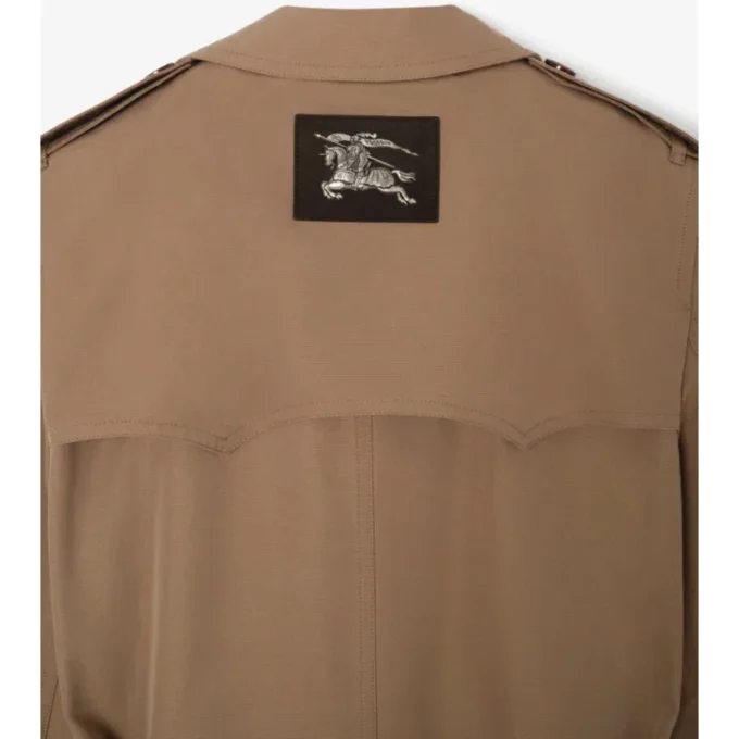 Langer Trench Coat aus Seiden-Baumwolle „Foxfield“