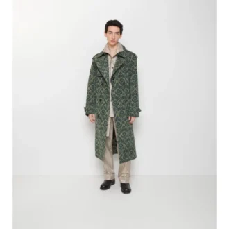 Langer Trench Coat aus Viskosemischung im Barockstil
