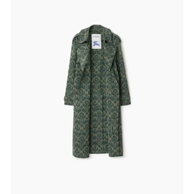 Langer Trench Coat aus Viskosemischung im Barockstil