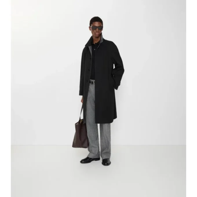 Langer, wendbarer Parkbury-Car Coat aus kariertem Wollstoff