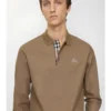 Langärmliges Baumwoll-Poloshirt