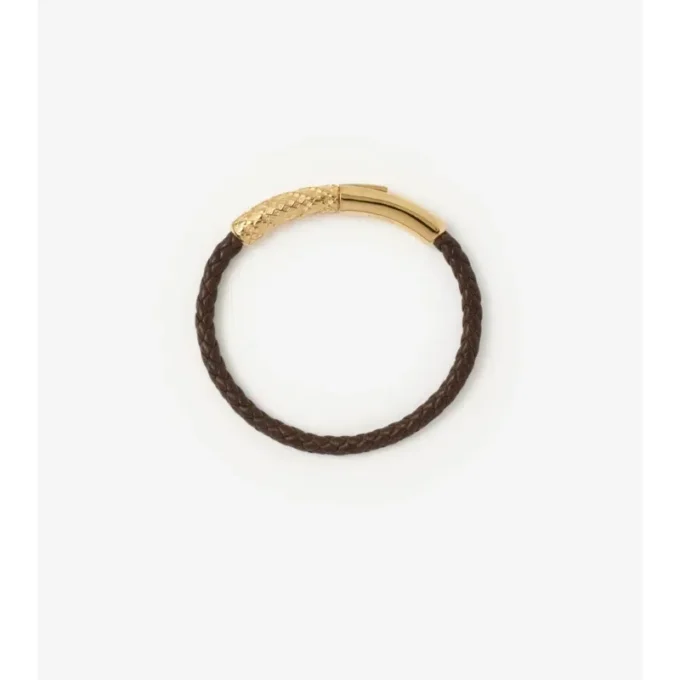 Lederarmband mit Karomuster