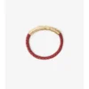 Lederarmband mit Karomuster