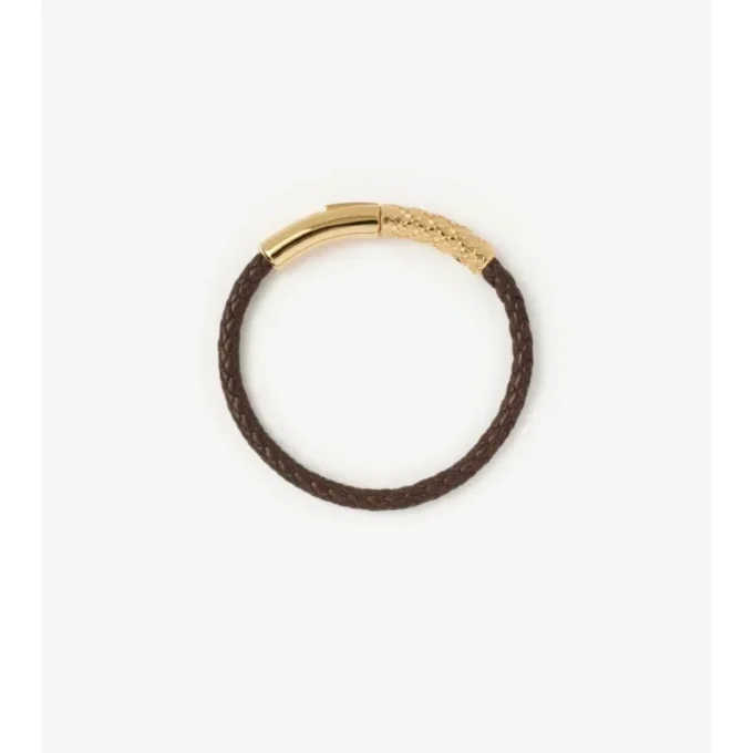 Lederarmband mit Karomuster