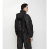 Lederjacke mit kursivem Logo
