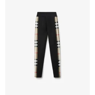 Leggings aus Stretch-Jersey mit Karobordüre