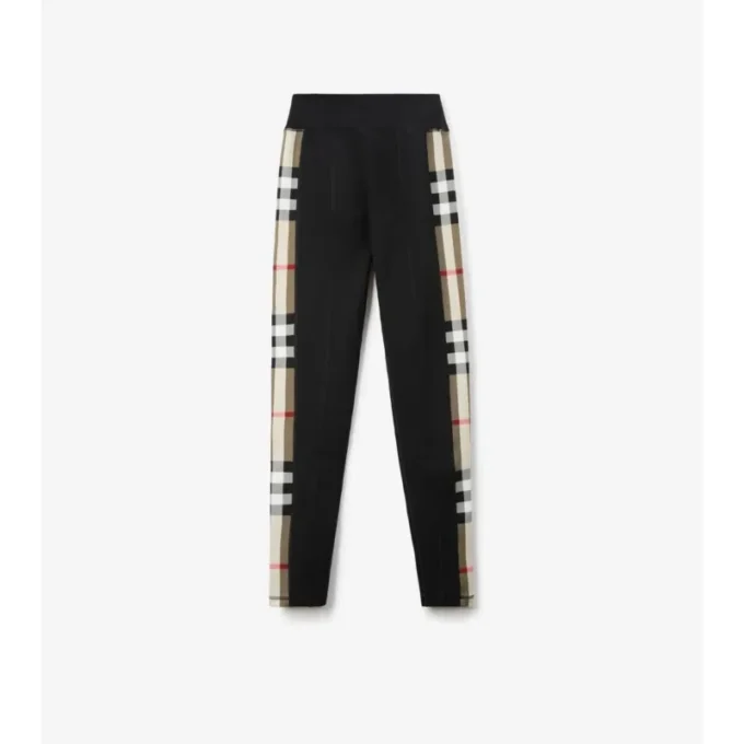 Leggings aus Stretch-Jersey mit Karobordüre