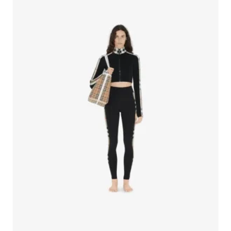 Leggings aus Stretch-Jersey mit Karobordüre