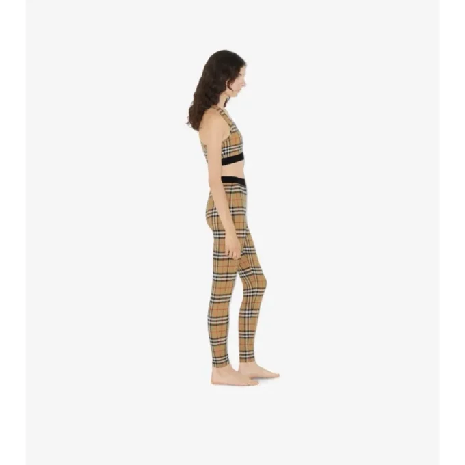 Leggings aus Stretch-Jersey mit Karomuster