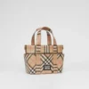 Logo-Applikation Vintage Check E-Canvas-Tragetasche