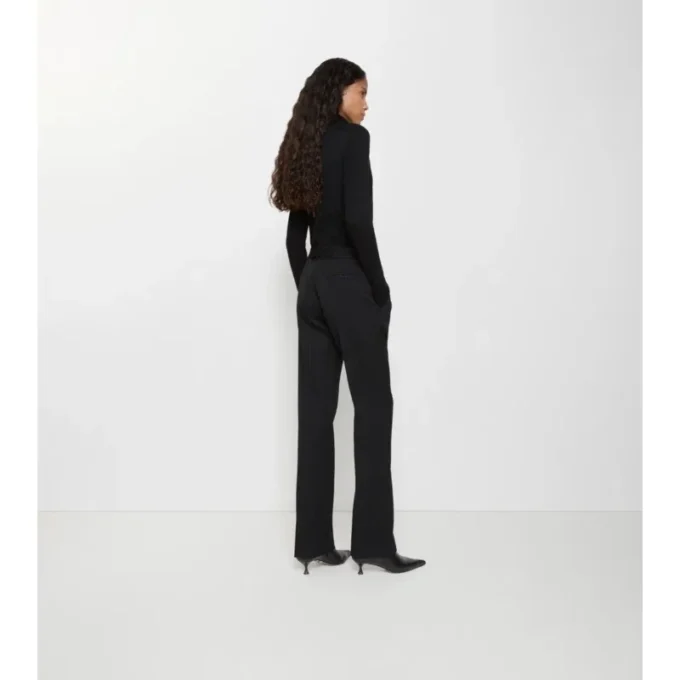 Maßgeschneiderte Hose aus Grain-de-Poudre-Wolle