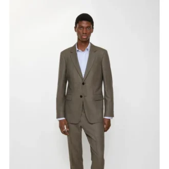 Maßgeschneiderte Jacke aus Sharkskin-Wolle