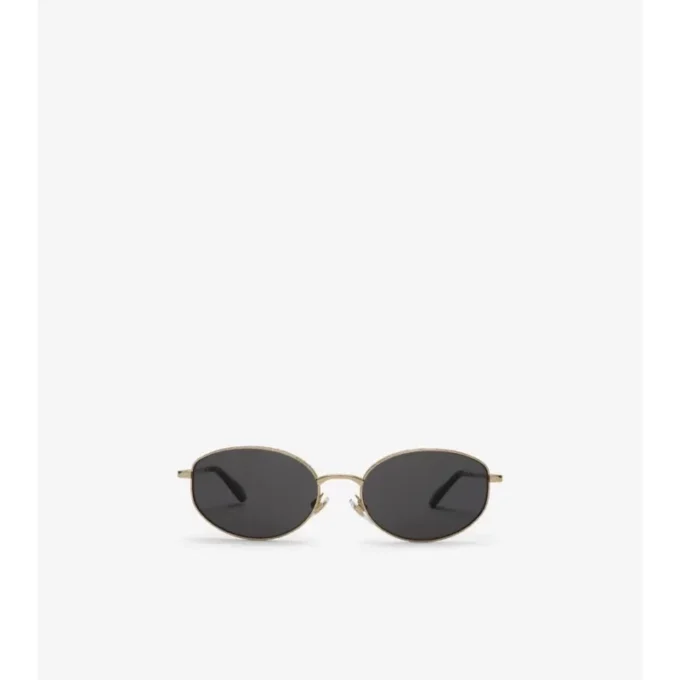 Metall-Karomuster Ovale Sonnenbrille
