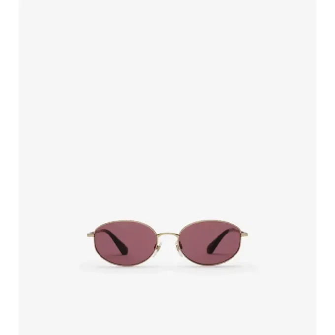 Metall-Karomuster Ovale Sonnenbrille