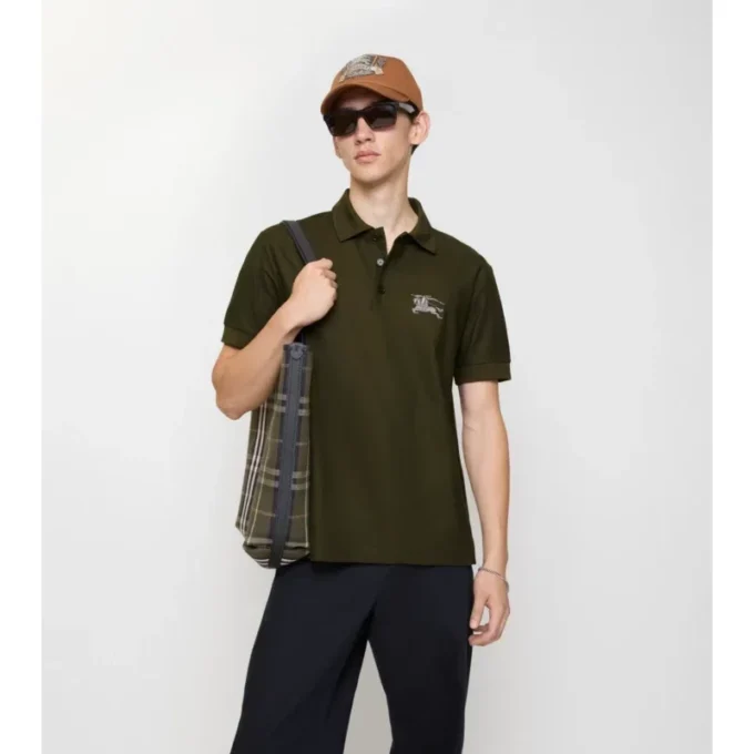 Metallic-EKD-Baumwoll-Poloshirt