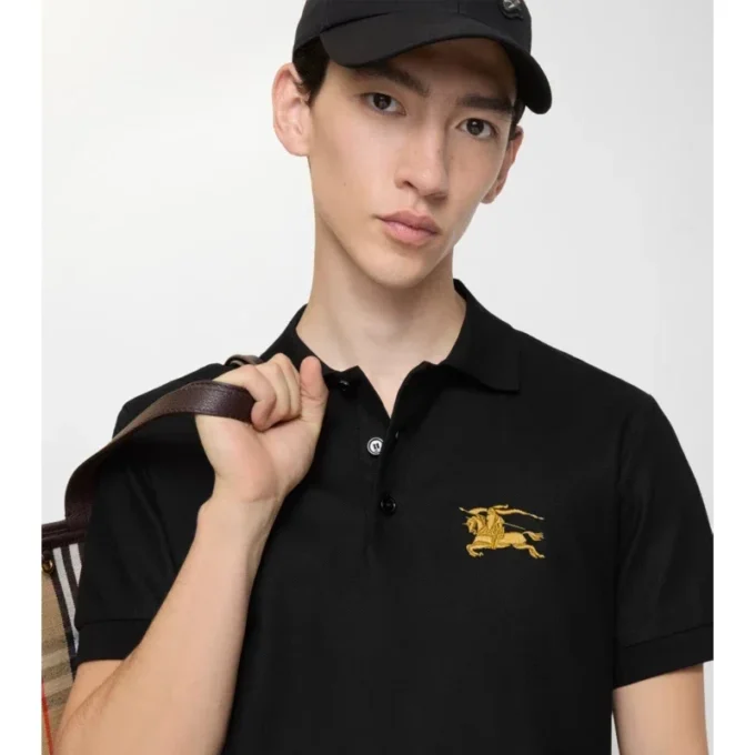 Metallic-EKD-Baumwoll-Poloshirt