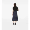 Midi-Kilt aus Wolle mit Karomuster