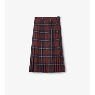 Midi-Kilt aus Wollmischung mit Karomuster