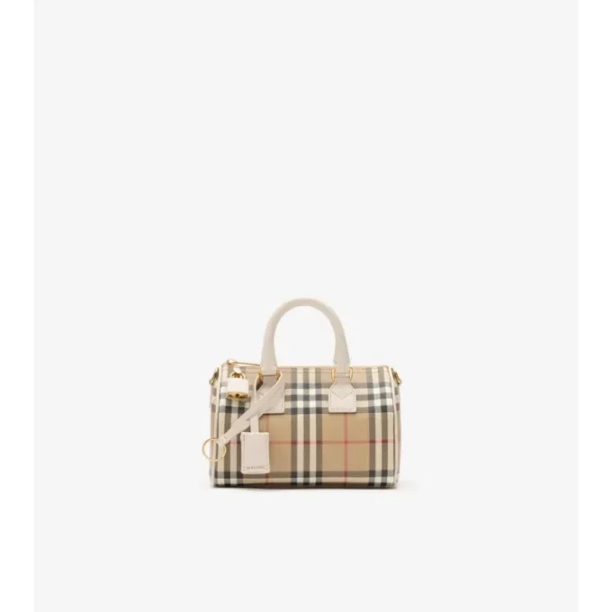 Mini-Bowling-Tasche mit Karomuster