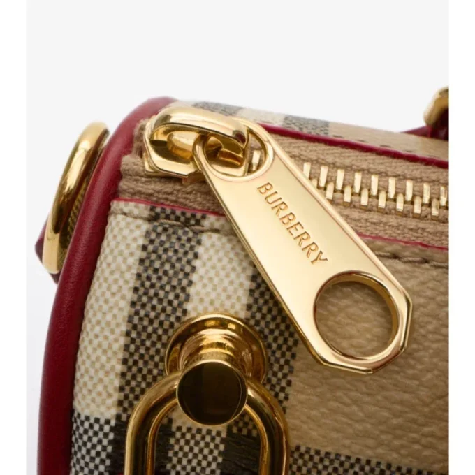 Mini-Bowling-Tasche mit Karomuster