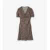Mini-Kleid aus Seide mit zierlichem Blumenmuster