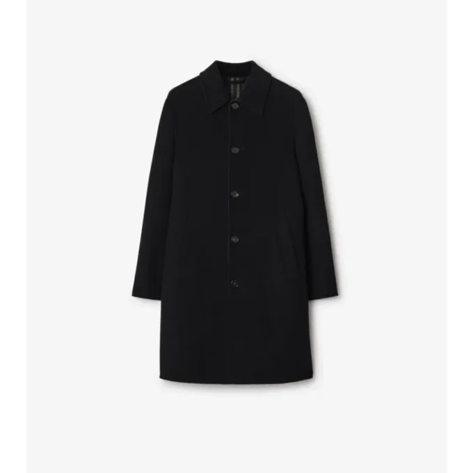 Mittellanger Car Coat aus Wolle