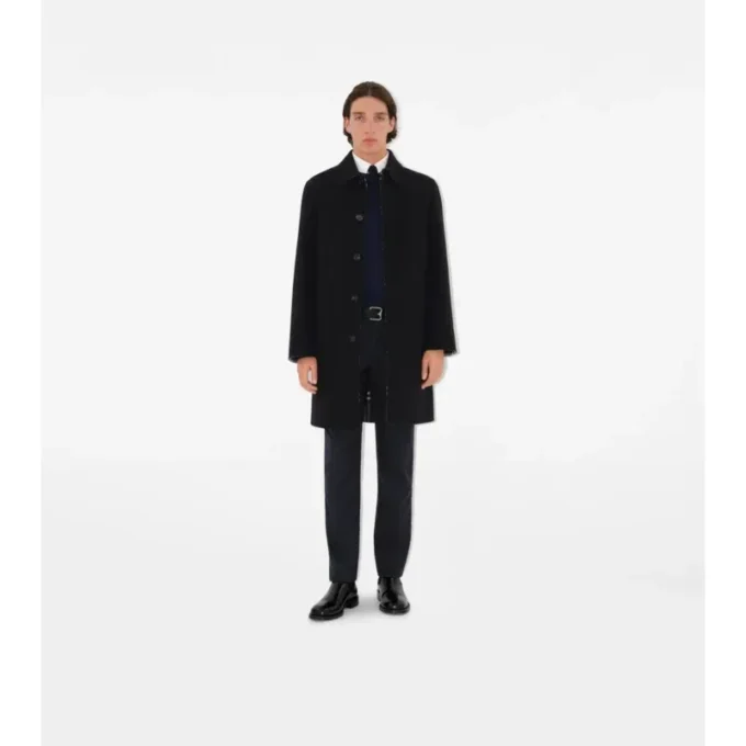 Mittellanger Car Coat aus Wolle