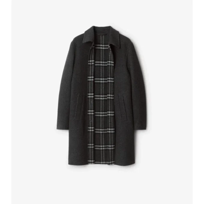 Mittellanger Car Coat aus Wolle