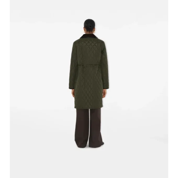 Mittellanger, gesteppter Nylon-Car Coat