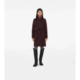 Mittellanger Kensington-Trench Coat aus Gabardine