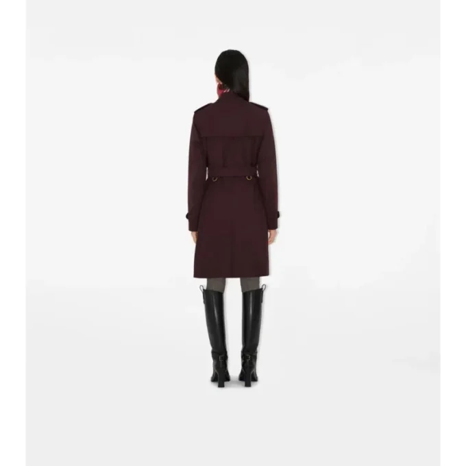 Mittellanger Kensington-Trench Coat aus Gabardine