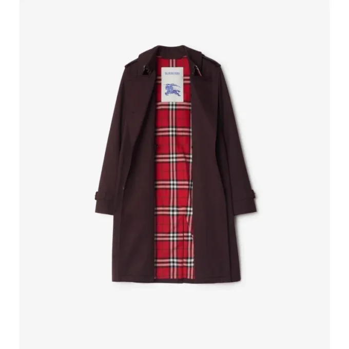 Mittellanger Kensington-Trench Coat aus Gabardine
