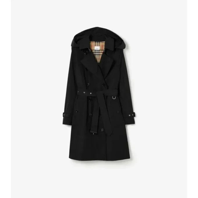 Mittellanger Kensington-Trench Coat aus Taft