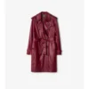 Mittellanger Kensington-Trenchcoat aus Leder
