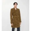 Mittellanger Lawshall-Trench Coat aus Paisley-Wildleder