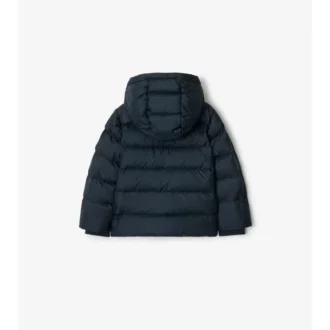 Nylon-Daunenmantel mit Kapuze