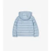 Nylon-Steppjacke mit Kapuze und Karomuster
