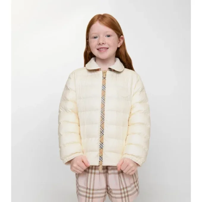 Nylon-Steppjacke mit Karomuster
