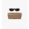 Ovale Sonnenbrille mit Karomuster