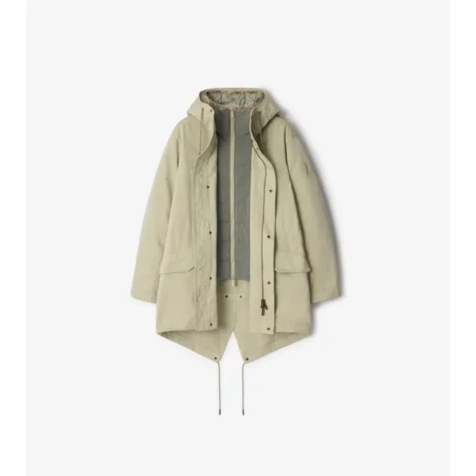 Parka aus Nylonmischung mit abnehmbarem Innenfutter