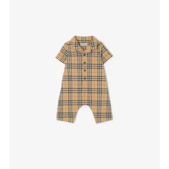 Playsuit aus Baumwolle mit Karomuster