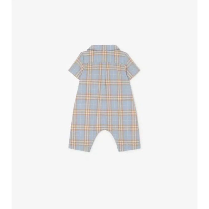 Playsuit aus Baumwolle mit Karomuster