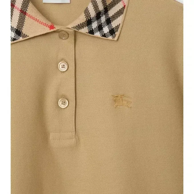 Polo-Hemd mit Karomuster am Kragen