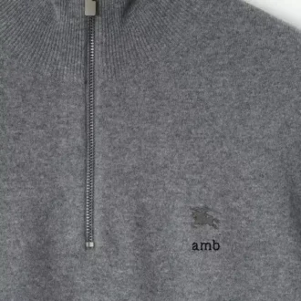 Pullover aus Kaschmirmischung mit halbem Reißverschluss