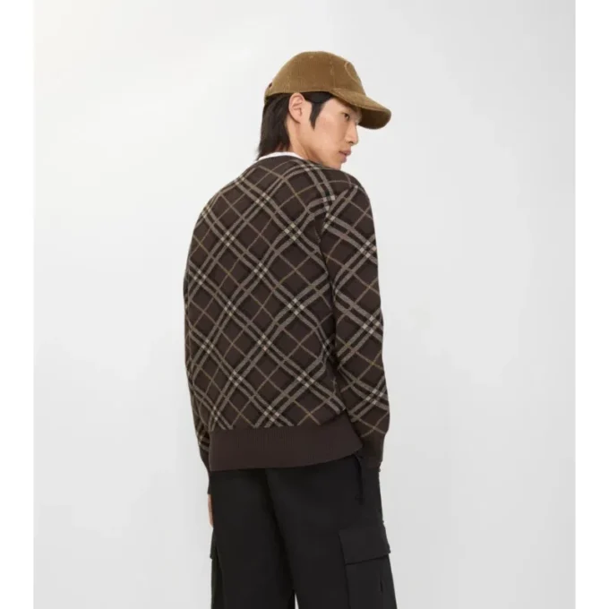 Pullover aus Woll-Kaschmir-Mischung mit Karomuster